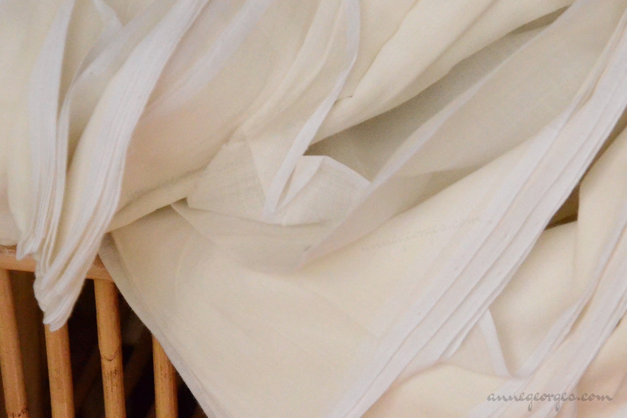 Organic Cotton Fabric. Super Soft & Light - ANGEL'S BREATH ( Soy Milk )