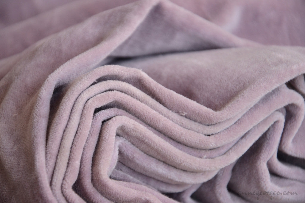 Purple Premium 100% Cotton Velvet Fabric Material 112cm 