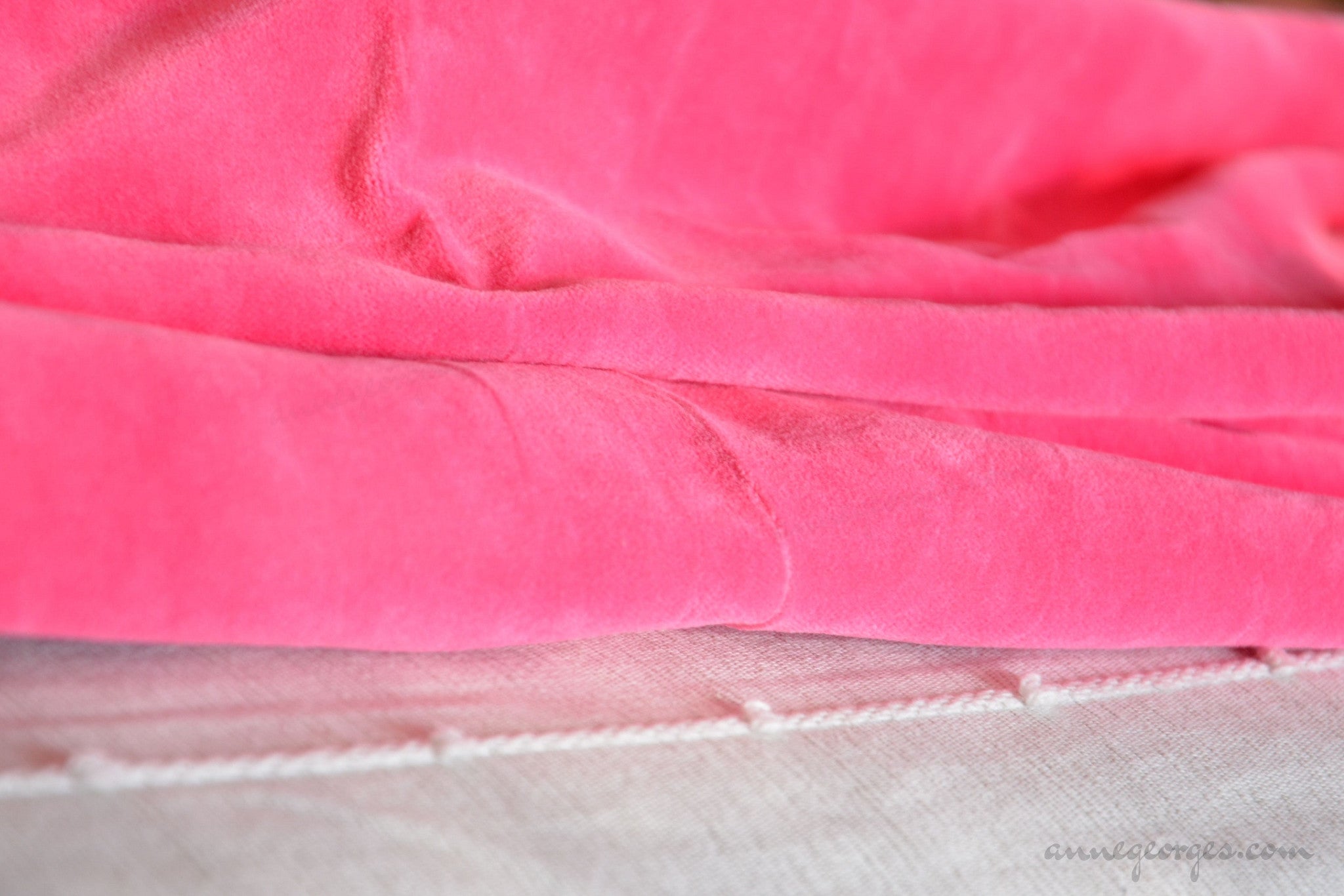 Pink Cotton Velour Fabric
