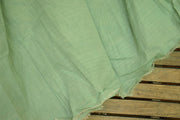 Light Cotton Fabric - Hand Spun Yarn, Hand Woven on Vintage Hand Looms. SUMMER BREEZE - Faded Mint