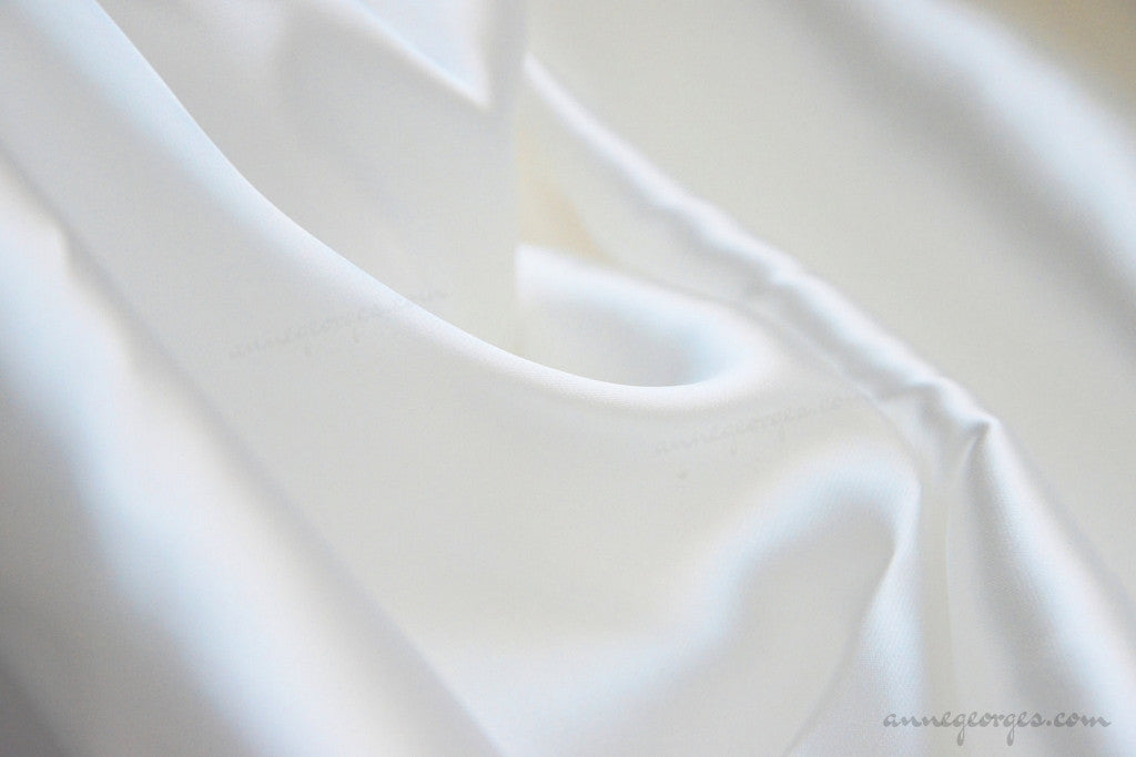 Silk + Rayon Satin Devoré Fabric ( Silk Devoré 120g, Unbleached