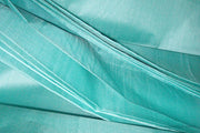 Organic Handwoven Peace Silk Fabric - FQ, Yardage & Bolts - ICE SODA ( Bay Blue )