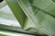 Organic Handwoven Peace Silk Fabric - FQ, Yardage & Bolts - ICE SODA ( Sage Green )