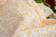 Block Printed Organic Cotton Fabric - SWEET SUMMER ( Floral Frieze, Sunshine )