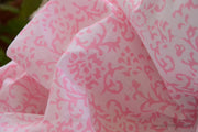 Block Printed Organic Cotton Fabric - SWEET SUMMER ( Floral Frieze, Candy )