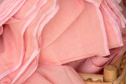 Organic Cotton Fabric. Super Soft & Light - ANGEL'S BREATH ( Salmon Pink )