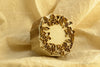 Hand Block Printing Wooden-Metal Stamp with Floral Embossing ( Garden Wreaths 05 )