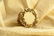 Hand Block Printing Wooden-Metal Stamp with Floral Embossing ( Garden Wreaths 08 )