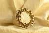 Hand Block Printing Wooden-Metal Stamp with Floral Embossing ( Garden Wreaths 09 )