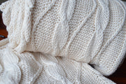 Organic Cotton Cable Knit. CABLE KNITS ( Abbotsbury, Unbleached Dyeable )