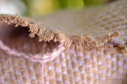 Silk Rayon Boucle Tweed Fabric by the Yard. Designer Collection - Candie - Caramel and Pink - 50'' / 127cm W