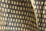 Silk Boucle Tweed Fabric by the Yard. Designer Collection - Chequer - Black and Beige - 54'' / 136cm W