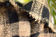 Silk Boucle Tweed Fabric by the Yard. Designer Collection - Jutensoot - Beige and Black- 56'' / 142cm W