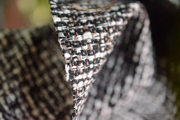 Silk Boucle Tweed Fabric by the Yard. Designer Collection - Willow