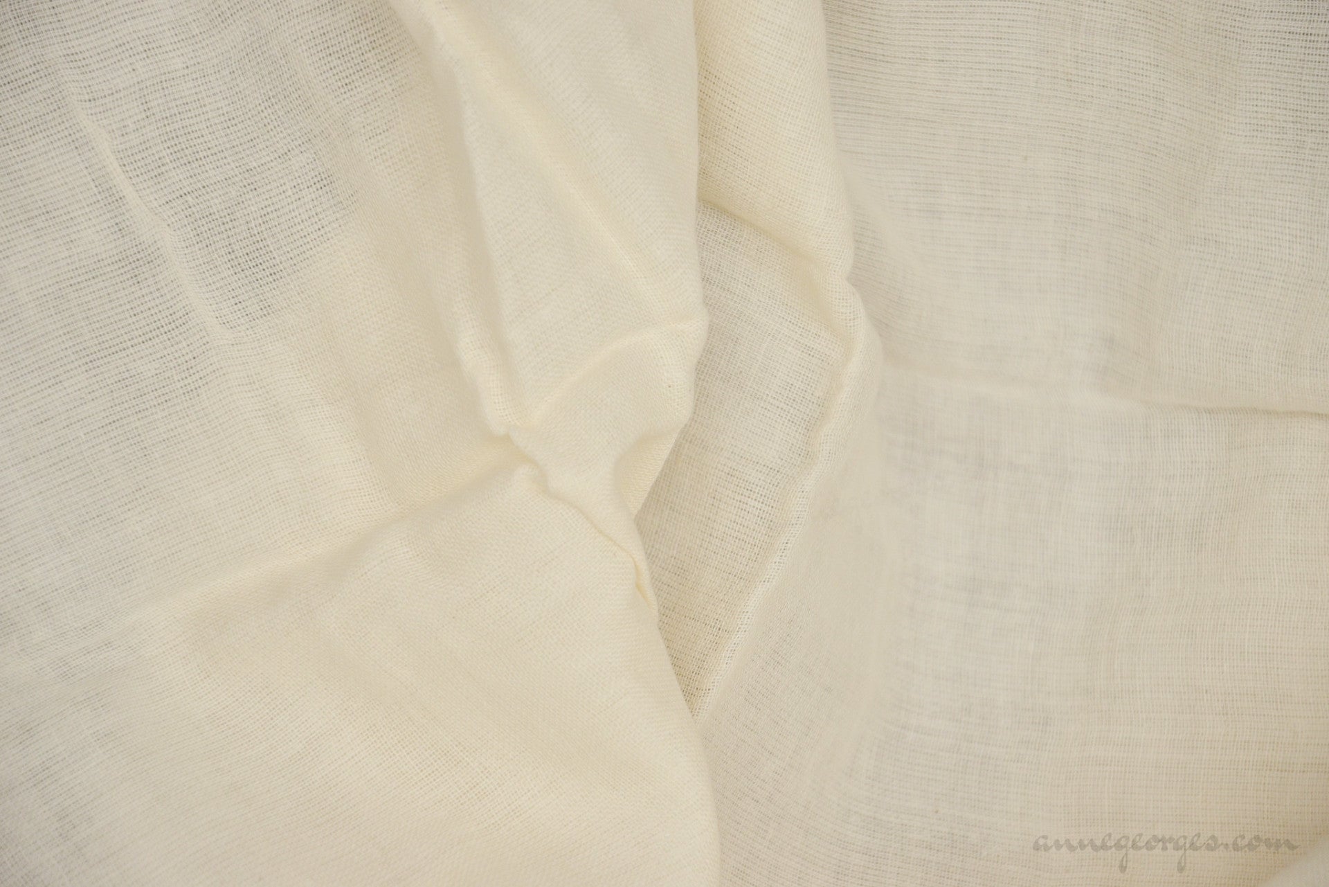 Organic Cotton double gauze fabric by the yard. Unbleached cotton