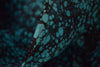 Hand Painted Silk Organza Fabric - ENCHANTED GROTTO ( Azure )