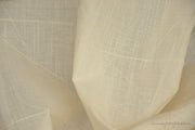 Organic Cotton Handwoven Fabric - LOOMSTATE ( Fine Slub Plaid, Unbleached Dyeable)