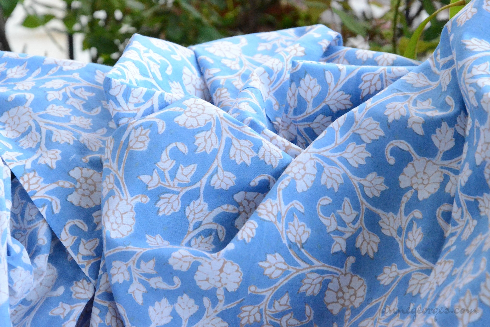 Block Printed Organic Cotton Fabric