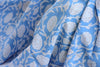 Block Printed Organic Cotton Fabric - SWEET SUMMER ( Zinnia All Over, Skies )