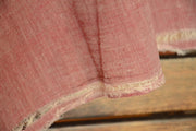 Light Cotton Fabric - Hand Spun Yarn, Hand Woven on Vintage Hand Looms. SUMMER BREEZE - Crimson Rain