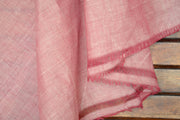 Light Cotton Fabric - Hand Spun Yarn, Hand Woven on Vintage Hand Looms. SUMMER BREEZE - Dusty Burgandy