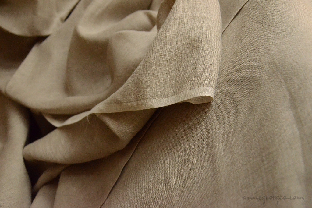 Handwoven Organic Linen Fabric ( Linen 40L, Unbleached Dyeable
