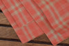 Pure Organic Cotton Plaid Fabric - MADRAS PLAIDS ( Red & Beige )