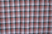 Pure Organic Cotton Plaid Fabric - MADRAS PLAIDS ( Brown Black & White )