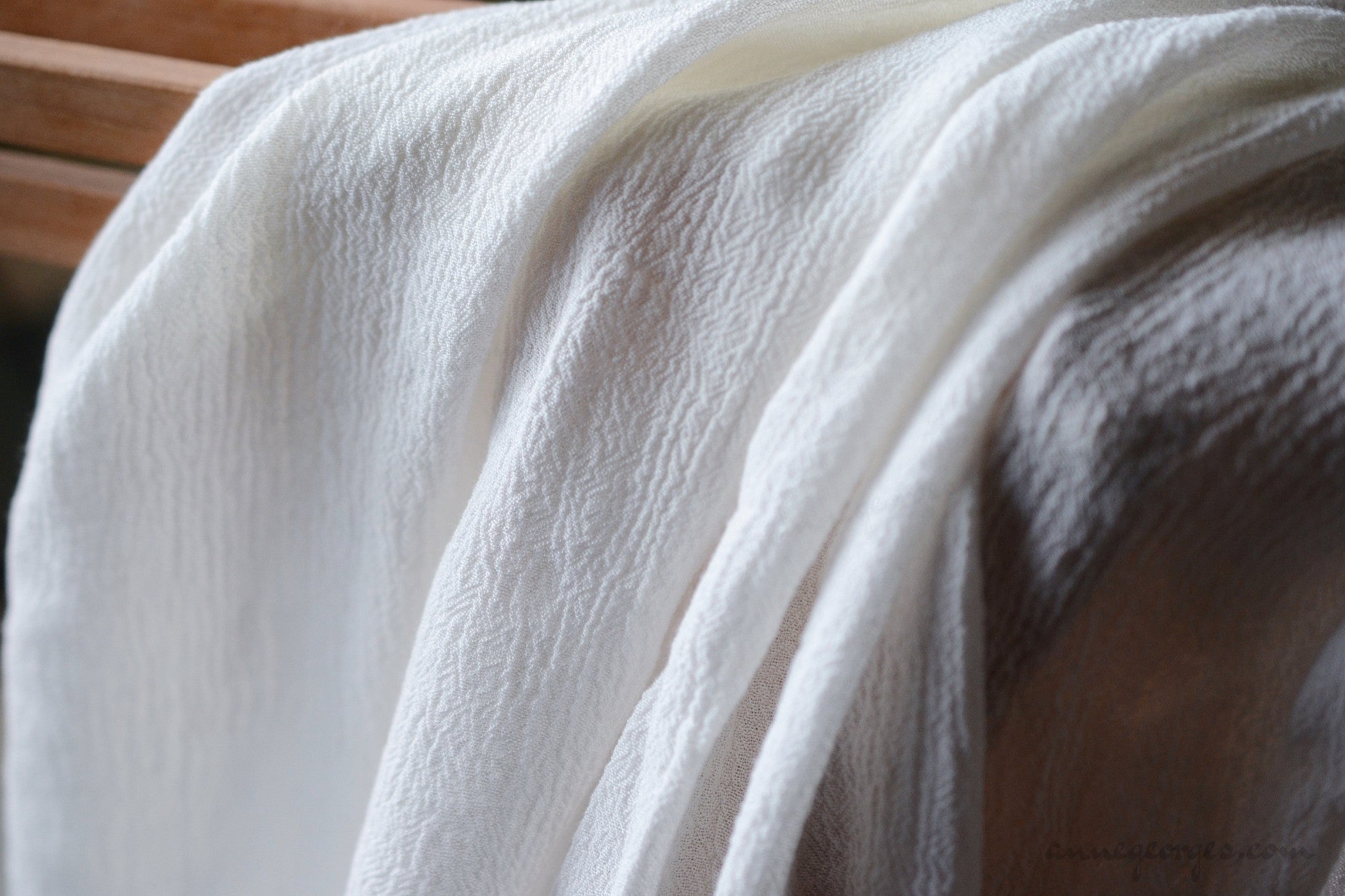 Rayon+Organic_Cotton Crepe Fabric NATURAL BLENDS Rayon Cotton Crepe, Prepared for Dye Dyeable)