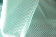Organic Handwoven Peace Silk+Cotton Fabric - FQ, Yardage & Bolts - MINI PLAIDS ( Candy Jar, Ice )