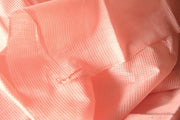 Organic Handwoven Peace Silk+Cotton Fabric - FQ, Yardage & Bolts - MINI PLAIDS ( Candy Jar, Peach )