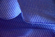 Organic Handwoven Peace Silk+Cotton Fabric - FQ, Yardage & Bolts - MINI PLAIDS ( Peacock Dance, Indram)