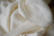 Handwoven Wool Gauze Fabric - HIMALAYAN WOOL ( Leh Gauze, Unbleached Dyeable )